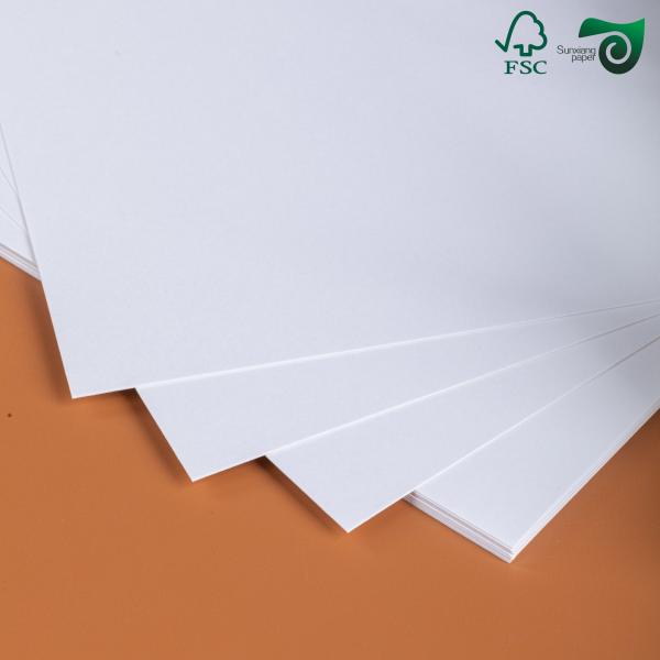 35PT 40PT Uncoated Cardboard Natural White Absorbent Pulpboard For Coaster Making
