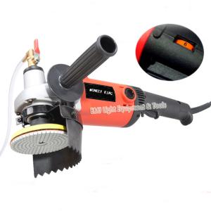China 220v 1400W M14 4 electric stone wet polisher variable speed hand grinder water mill with 8 units 4 wet polishing pad on sale