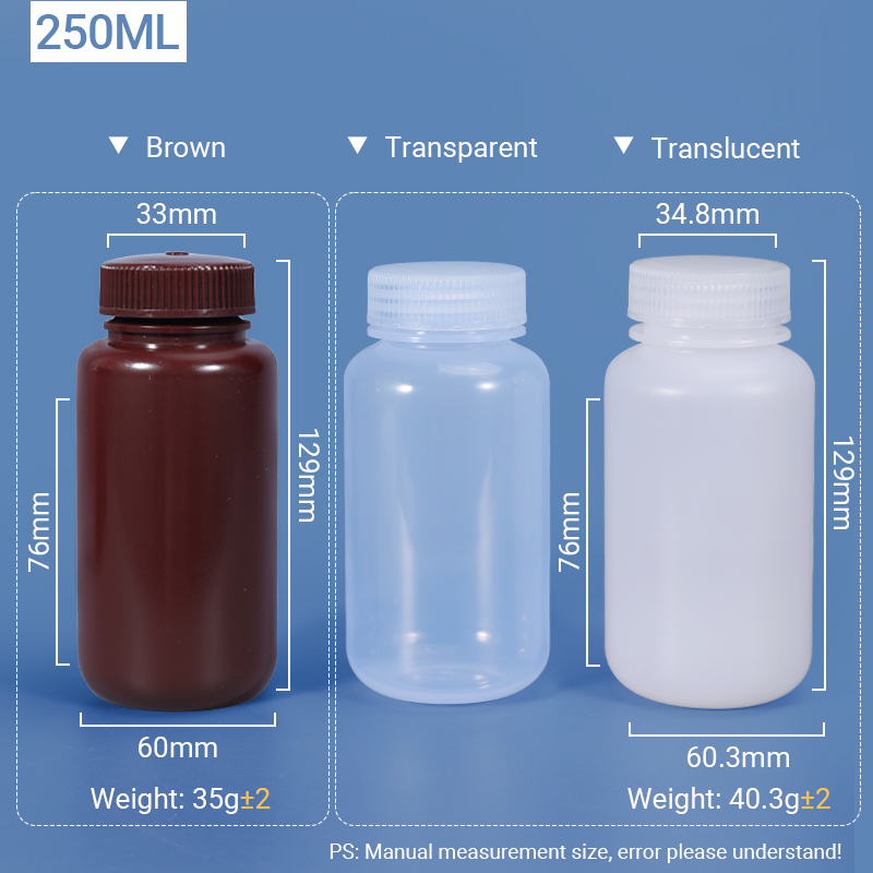 Plastic Screw Cap Wide Mouth Laboratory Chemical Reagent Bottle with ODM Service