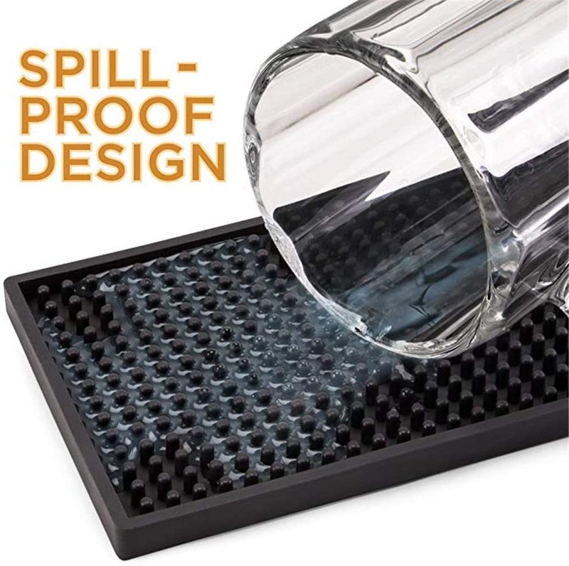 Minglu BM-002 Rubber Bar Mats, Non-Slip Bar Service Spill Mat Restaurant Kitchen Counter Bar Pad