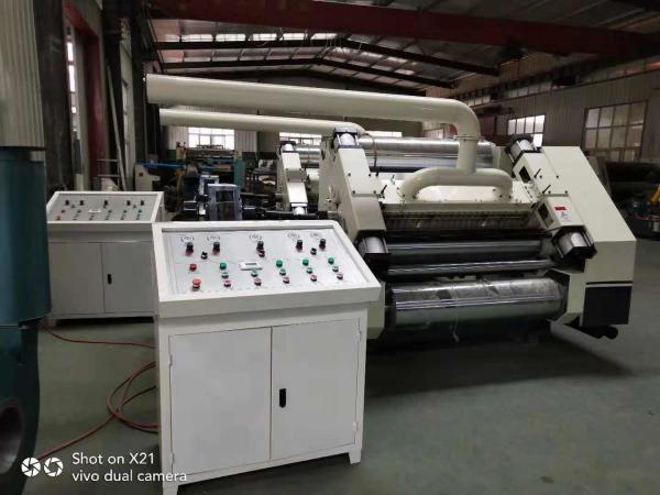 Quality 4.5T Fingerless Single Facer Machine , 60-80m/Min High Speed Cardboard Making Machine for sale
