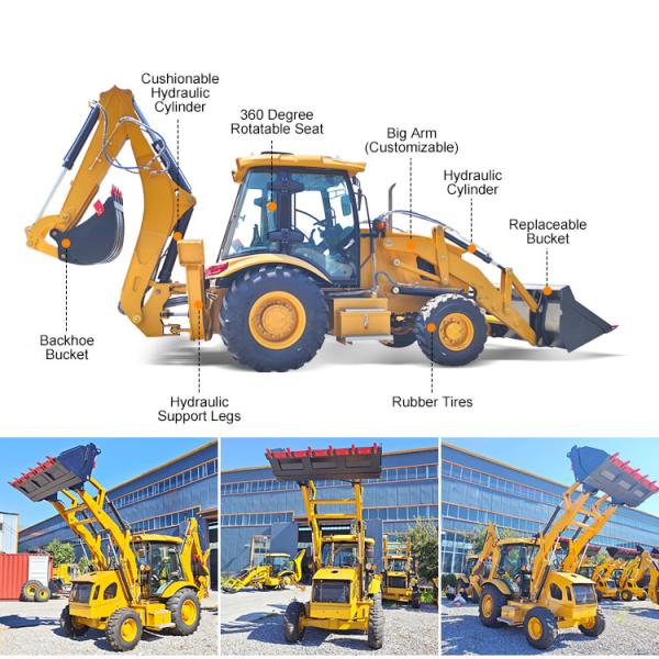 Backhoe digging demonstration