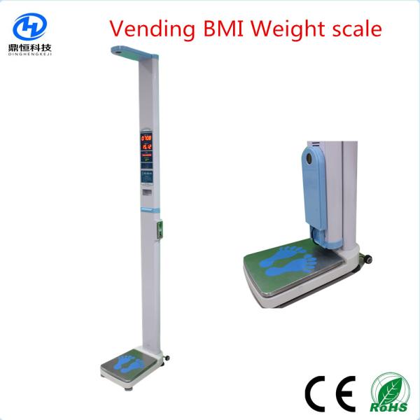 Quality Ultrasonic Coin Operated Digital Height And Weight Scale 200kg Load Cell for sale