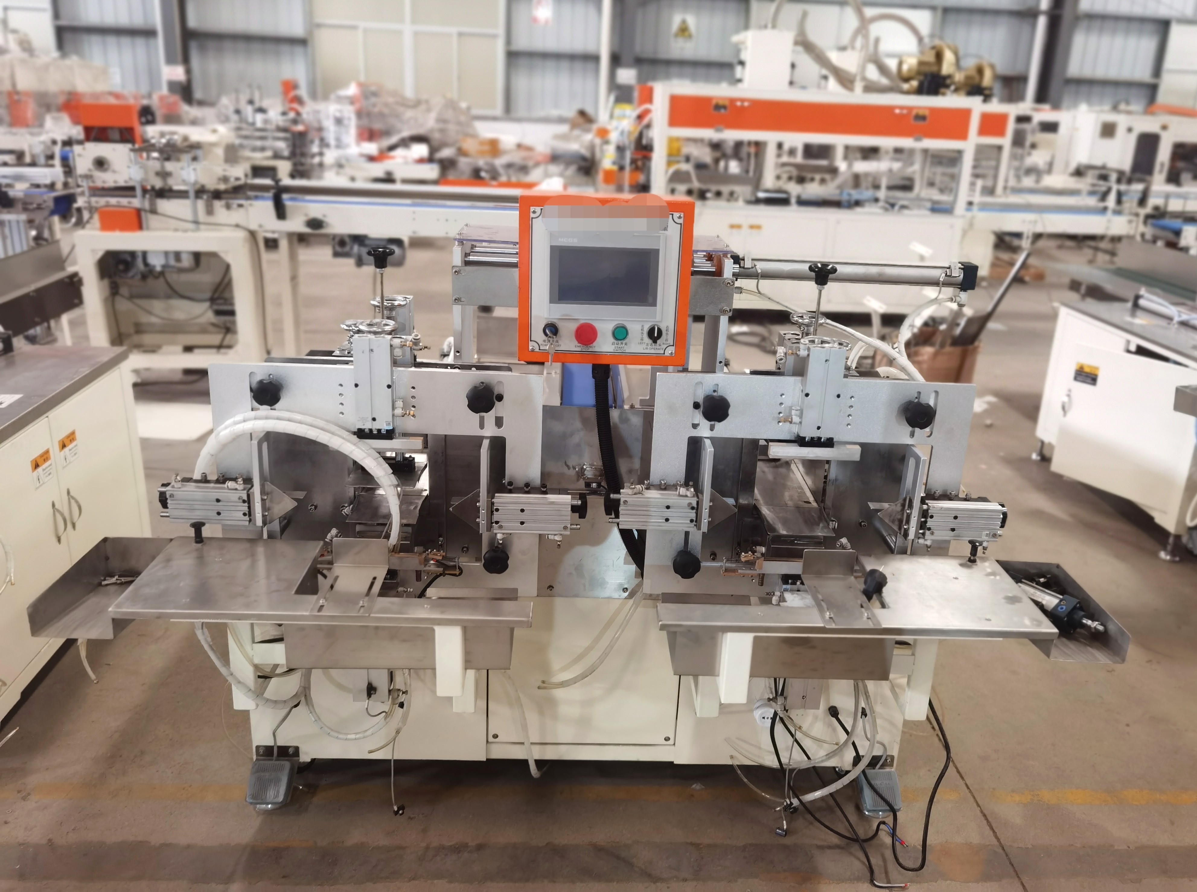 Manual Easy Operation Napkin Tissue Paper Double Heads Bag Packing Machine