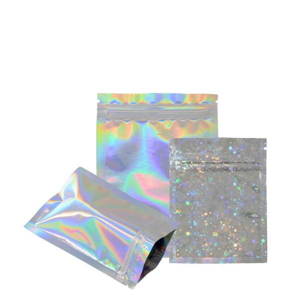 k Stand Up Holographic Food Packing Pouches
