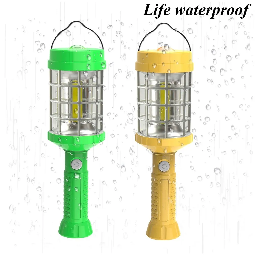 Handheld Magnetic LED COB Work Light With Top Light ABS Plastic 7.5x7.5x25.5cm