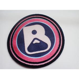 China 3D Flocking Badge Custom iron/sew on cloth patches for Garment Patch embossed logo wholesale