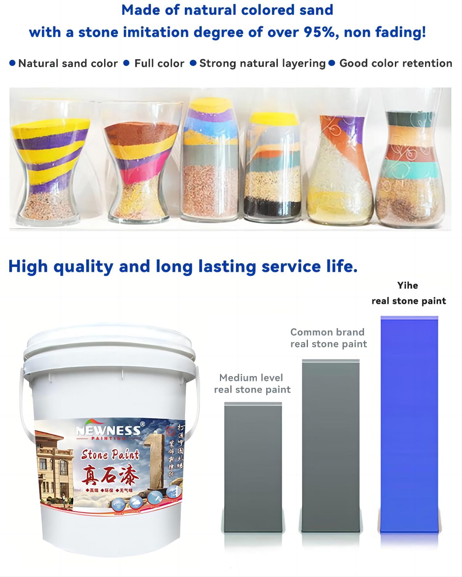 NEWNESS Direct Supply Rock Effect Outside Wall stone Paint in Brush Application Method