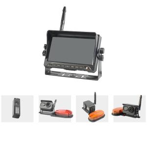 RV Wireless Backup Rear View Camera 7 Inch Color IPS Screen 4 Channel