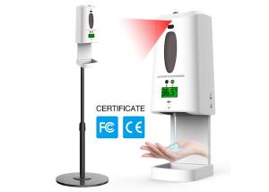 China LCD Screen 2 In 1 Hands Free Soap Dispenser Temperature Scanner wholesale