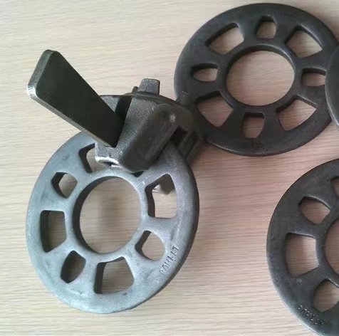 Galvanized Construction Formwork Accessories Layher Ringlock Scaffolding System Casted Steel Ledger End Head With Wedge