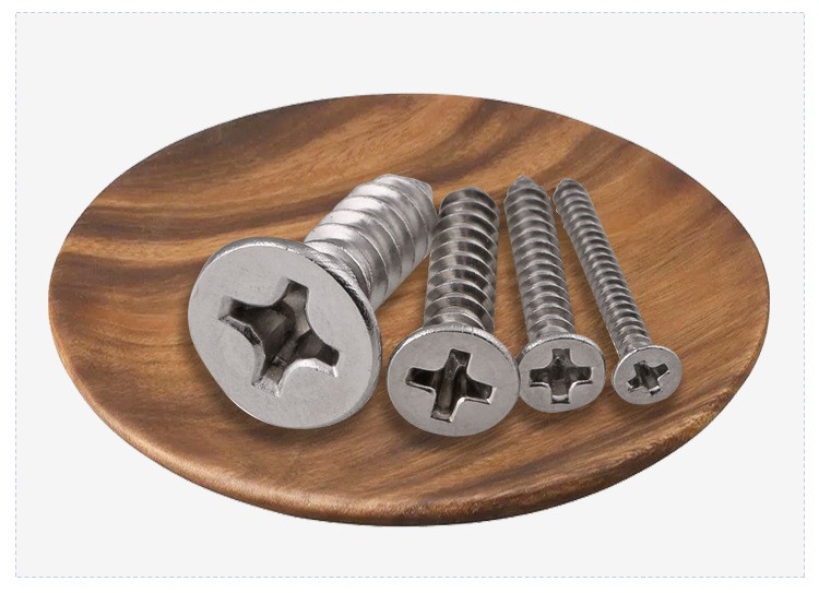 ANSI/ASME Standard SS304 SS316 Stainless Steel Self Tapping Deck Screw DIN7982 for Construction Corrosion Resistant