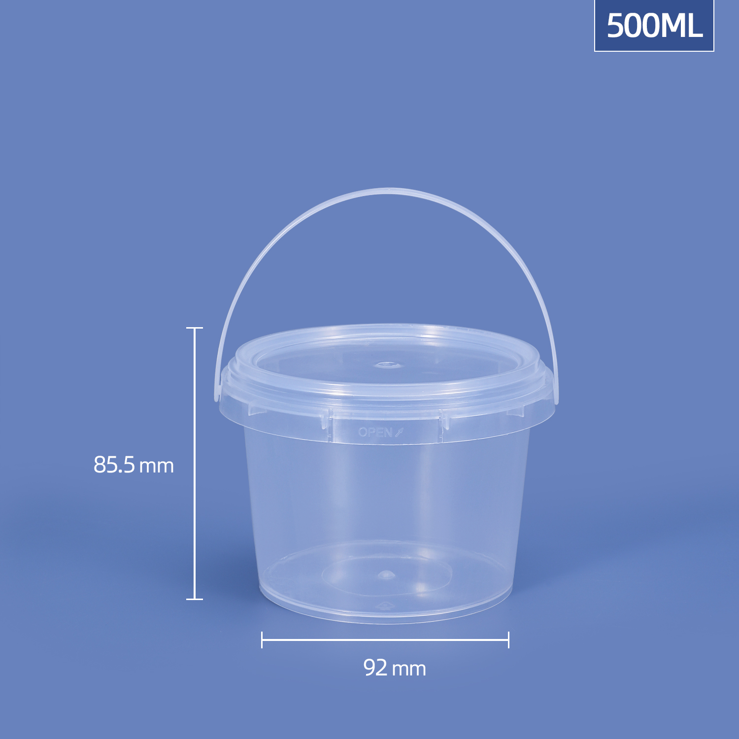 Low Priced Reusable Square and Circular Shapes Plastic Bucket with Handle from UMETASS