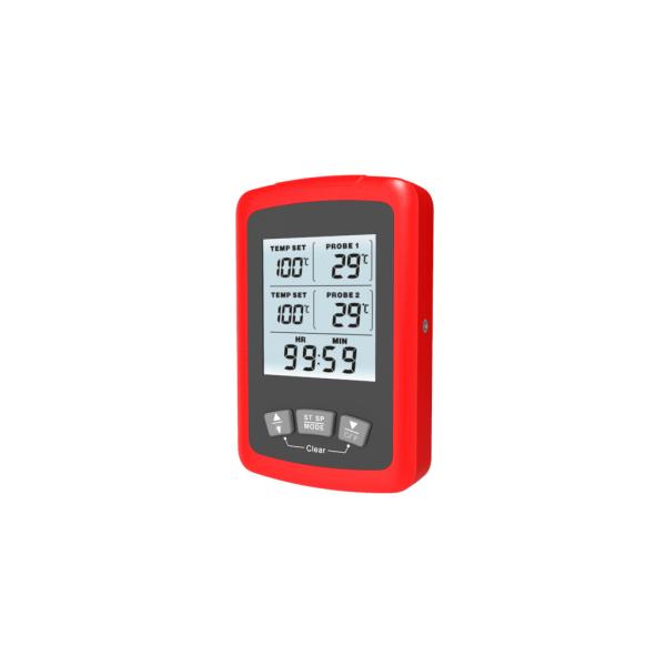 Quality Double Dual Probe Wireless Meat Thermometer With 2 Probes Backlight Square for sale