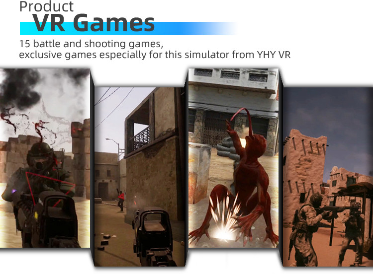 1500W VR Shooting Simulator 32'' Touch Screen Two Players Small Space Folded