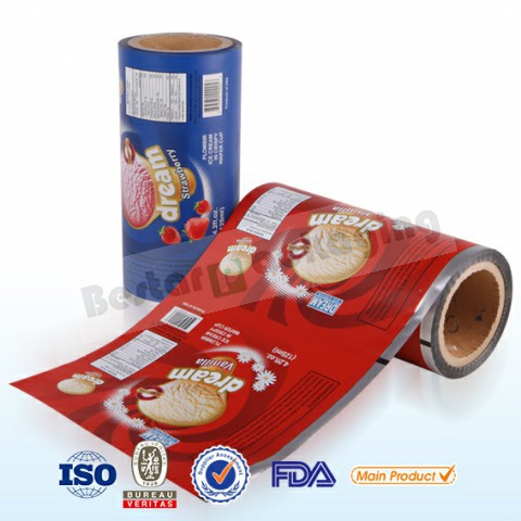 NEW! laminated stretch film for ice cream packaging,Food packaging plastic roll film with bestar packaging