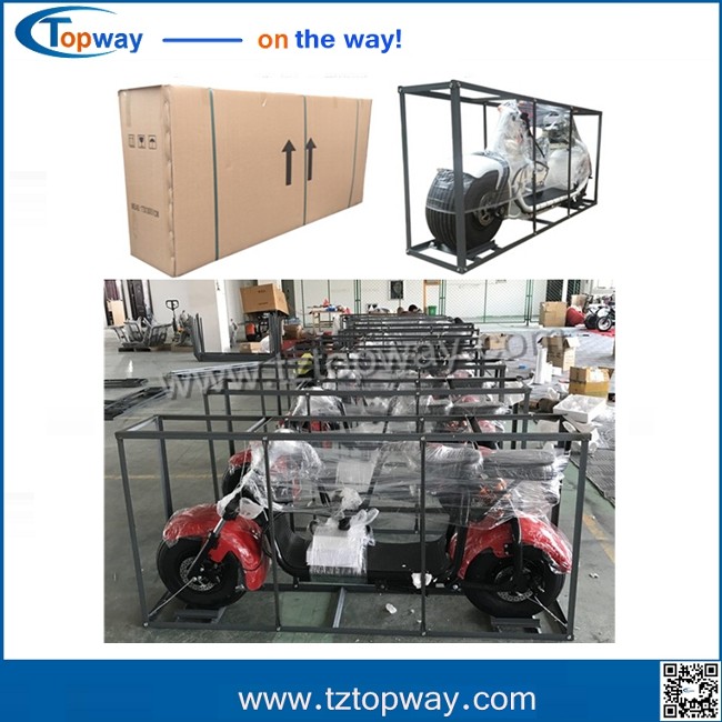 18*9.5 inch big tyre 1000w 60v harley electric scooter no folding stand up citycoco