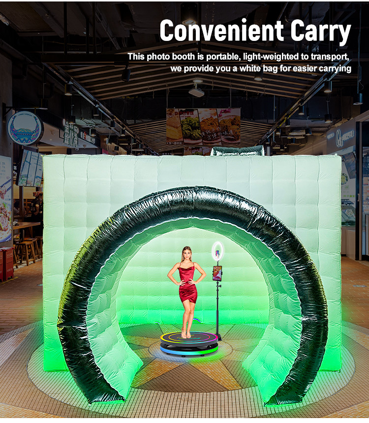 Camera Shape 360 Booth Enclosure Color LED Photo Booth Background Cover