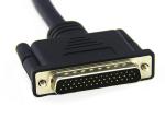 High Density Black RS 232 Serial Cable / Cisco Router Cable For Computer