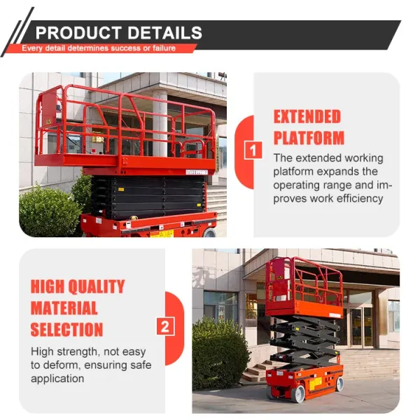 12m Crawler Self Propelled Automatic Scissor Lift Aerial Work Platform