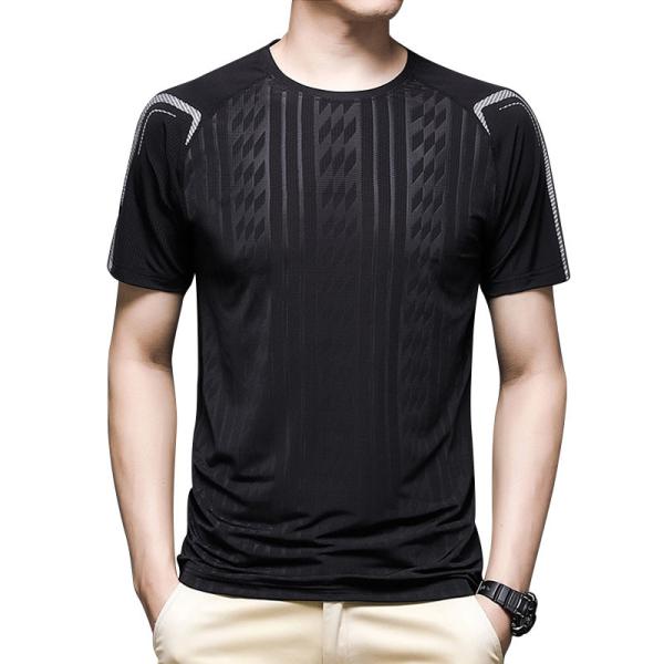 Quality Summer Thin Breathable Running Fitness Loose Short Sleeve T Shirt For Men for sale