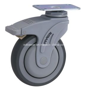 China All Plastic Bracket Casters 5 145kg Plate TPR Caster K5215-736 with Brake Fiveri on sale