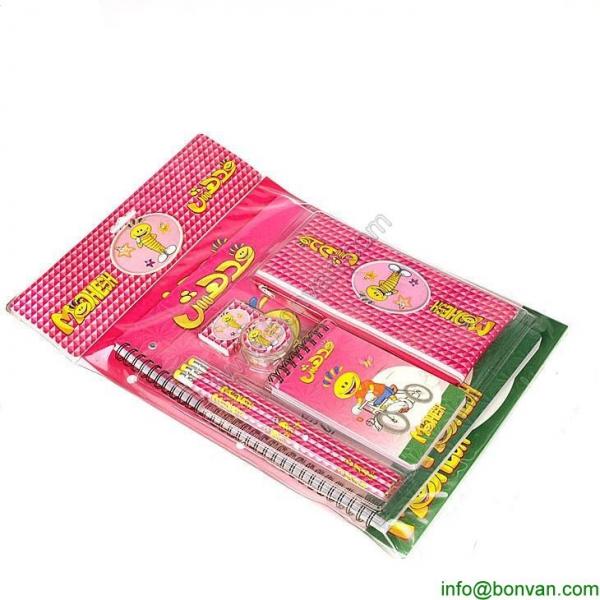 Quality promotional stationery set for children with customer LOGO,promotion use for sale