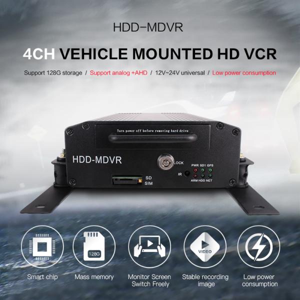 Quality Bus HDD Mobile DVR GPS 3G WIFI 4CH PTZ Control With Smart CMS Software for sale