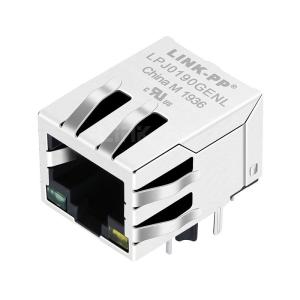 China Halo HFJ11-RP44E-L12RL Compatible LINK-PP LPJ0190GENL 10/100 Base-T Tab Down Green/Yellow Led Single Port PoE Ethernet RJ45 Network Socket on sale