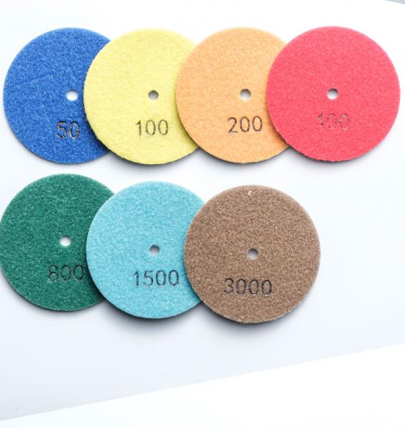 Customized 3"/4"/5"/6" Dry Flexible Diamond Sanding Disc for Stone Polishing Machine