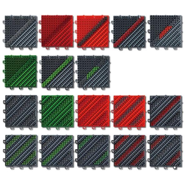Outdoor Nylon Brush Plastic Interlocking Mats 25MM Thickness
