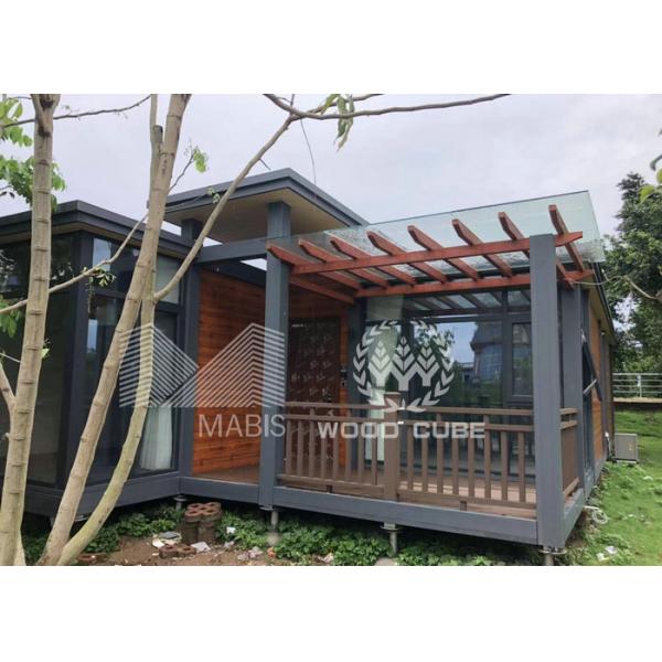 Flat Roof Type Modern Prefab Homes Good Fast Installation Good Earthquake Resistance