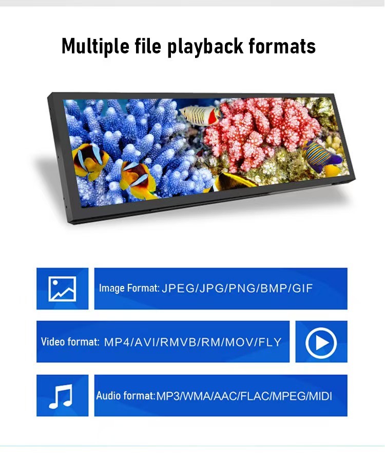 Ultra Wide Touchscreen LCD Display High Resolution Stretched Display Screen
