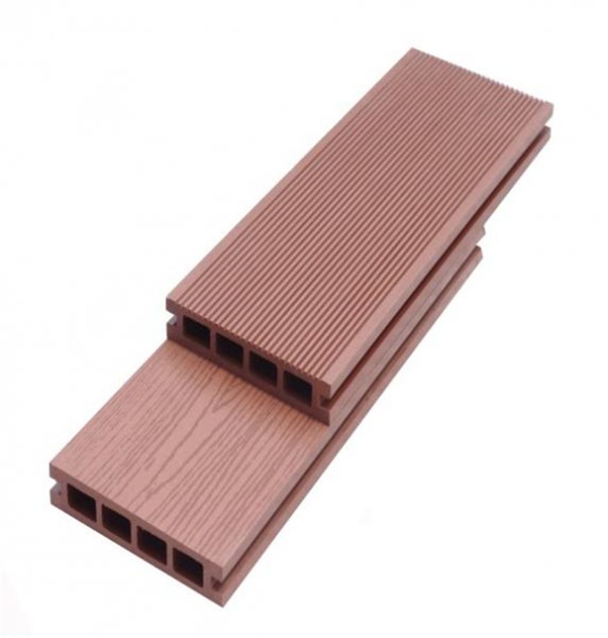 Wood Plastic Composite WPC Wood Grain Decking for Outdoor Flooring