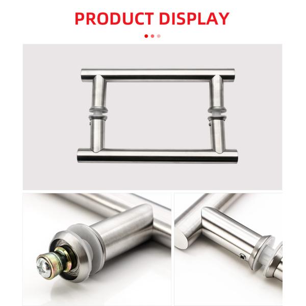 24 inch Double Side H Shape Glass Door Round Ladder Pull Door Handle Door Window Handles