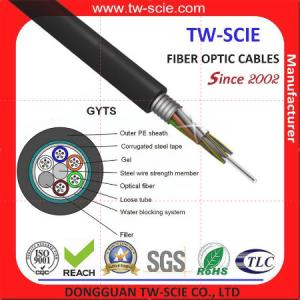 China 216 Core Outdoor Rated Fiber Optic Cable , Armored Om3 Fiber Optic Cable Gyts wholesale