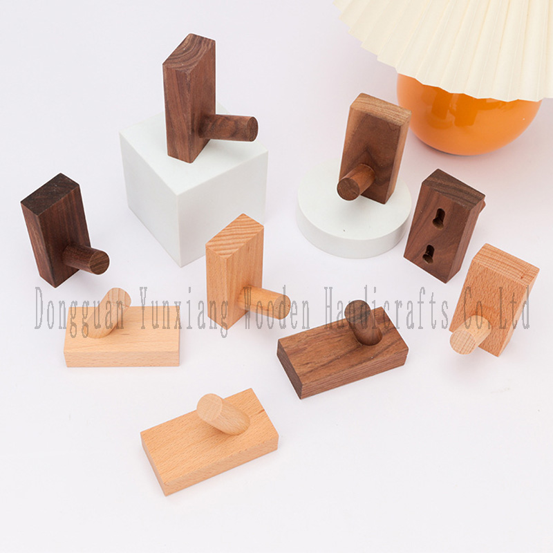Custom Wood Wall Hook for Hanging Clothes and Towels