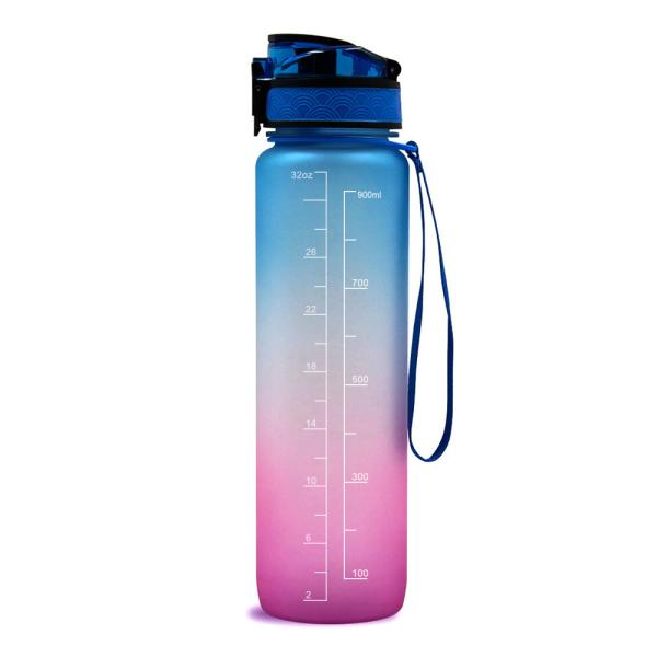 Quality BPA Free Drinking Water Bottle with Time Marker & Straw for sale
