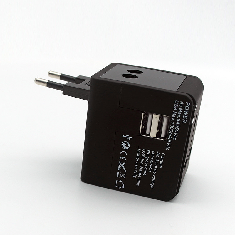 Rated Current 6A Travel Power Adapter Iphone AUS/USA/UK/ EU Plug Universal travel adapter