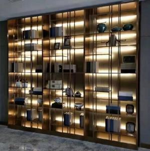 China Bookshelf Separator Metal Decor Shelf Living Room Metal Shelf Divider wholesale