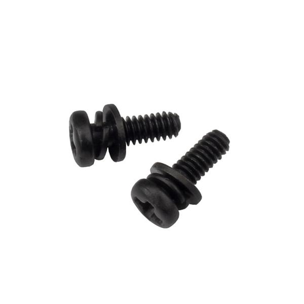 Black Oxide Steel Pan Head SEMS Screws Screw with Flat Washer and Split Lock Washer