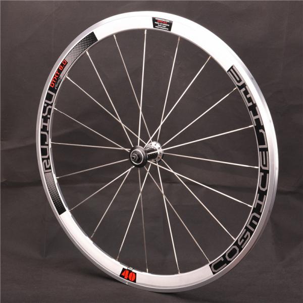 Aluminum Alloy 700c Fixed Gear Bike Wheel Set Clincher Rim V Brake For Field Racing