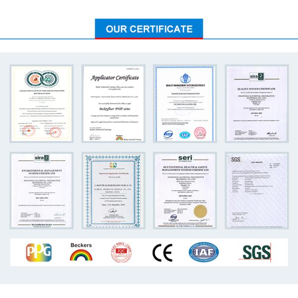 1220x2440mm Brushed PVDF Aluminum Composite Panel Sheet 5mm AA1100