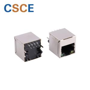 China Gold Color 10 Pin RJ45 Connector Without EMI Mating / Unmating Force 2.2KG.F MAX wholesale