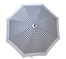 23 inches 8 Fiberglass Ribs Hands-Free Stick Umbrella with J Shape Rubber Coated Plastic Handle