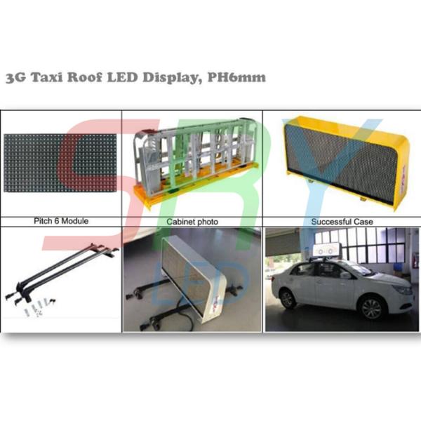 HD Waterproof Taxi Roof LED Display RGB Wireless LED Screen Pixel Pitch P6mm