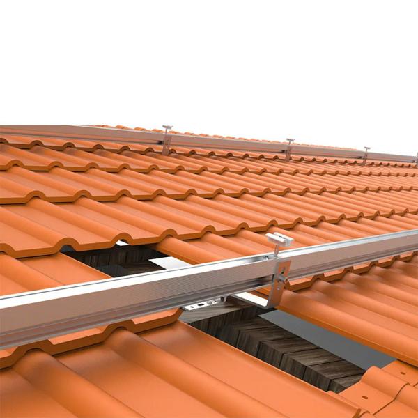 Quality Aluminum solar Panel Rail Mounting Bracket Anodized Clamp Rails For 41mm Panel for sale