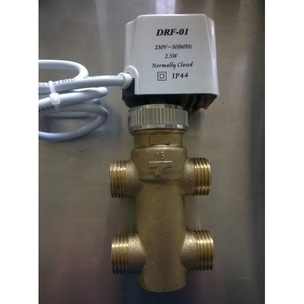 Indoor Fan Coil Unit Valve 5-90℃ Water Temperature Range Three Way Four Connections
