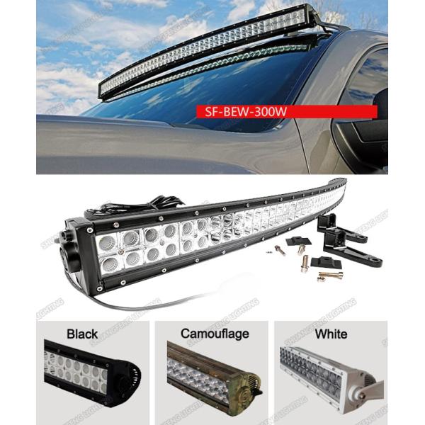 PC Lens 300w LED Light Bar , 52 Inch Double Row LED Light Bar For Excavator