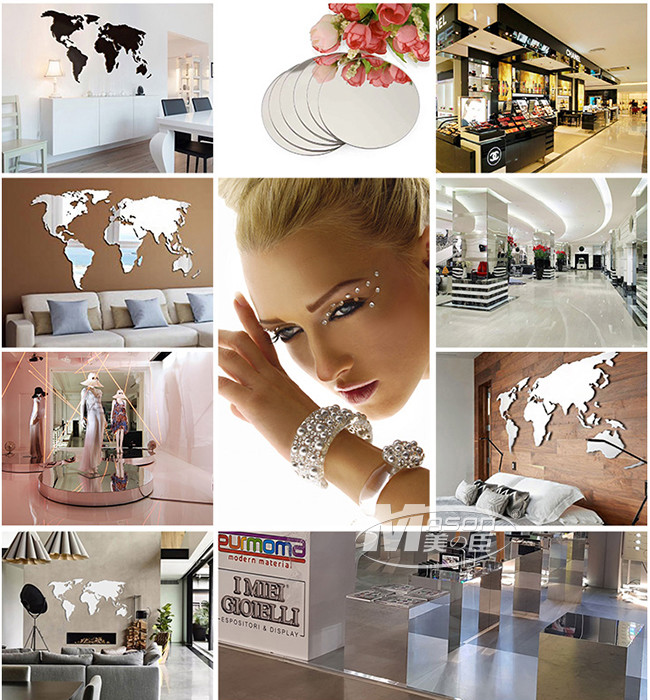 3mm 4x6 Feet Flexible Mirror Sheets 100% virgin MMA